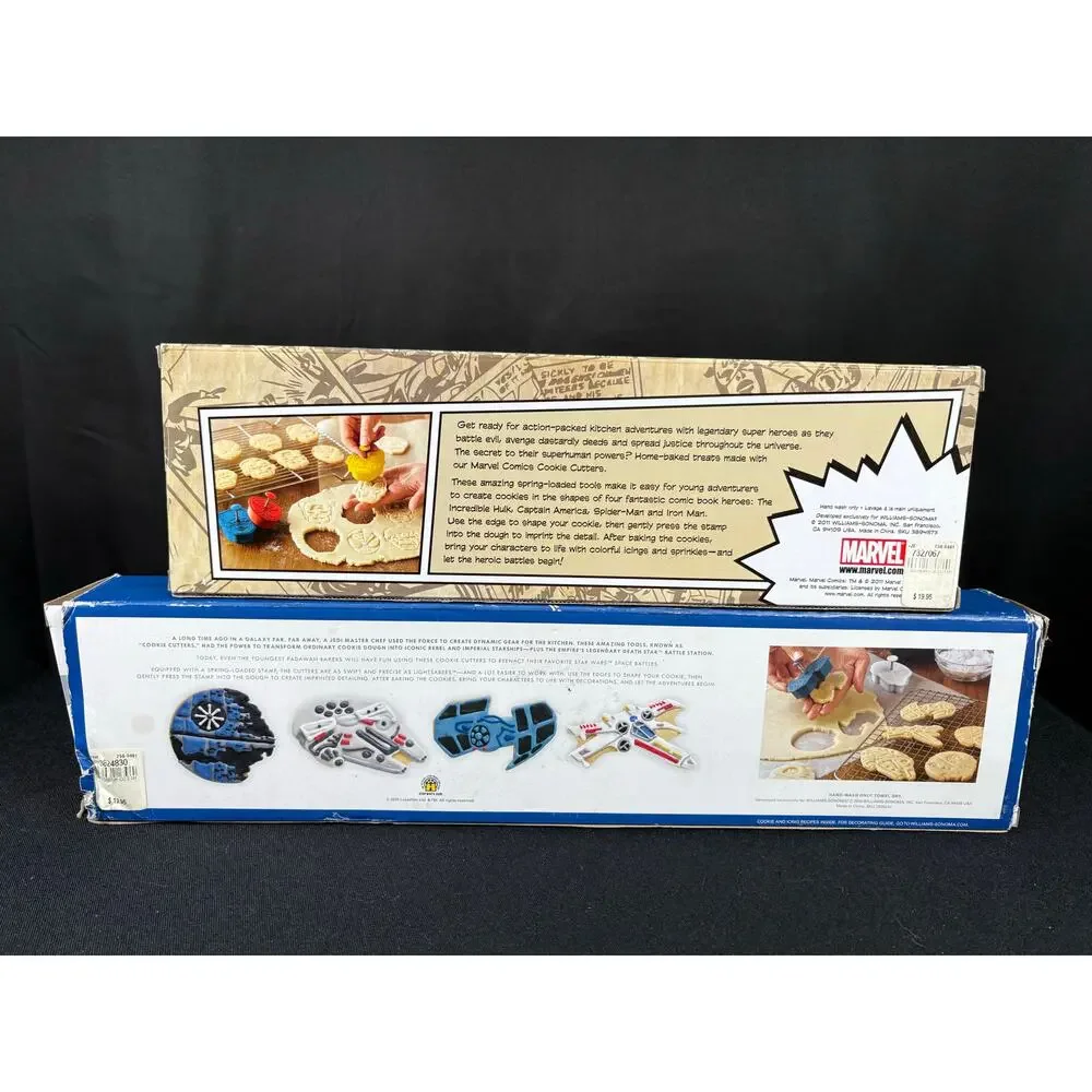 Williams-Sonoma Cookie Cutters, Star Wars and Marvel Comics Press and Stamp